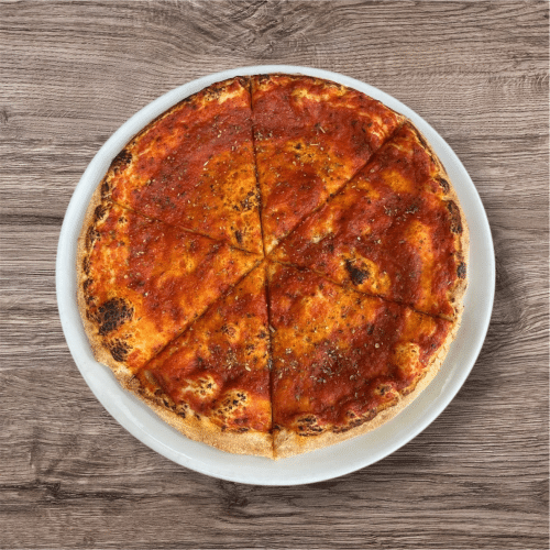 Pizzabrot mit Tomatensauce, Knoblauch und Oregano (Ø 30cm)