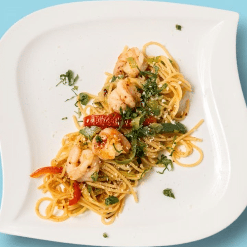 Pasta Gambas con aglio