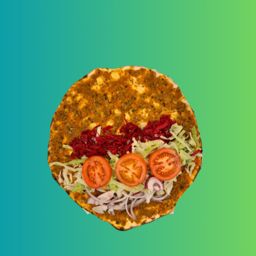 Lahmacun mit Bauernsalat,
