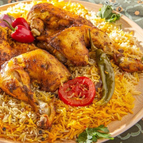 Mandi Reis mit Hähnchen