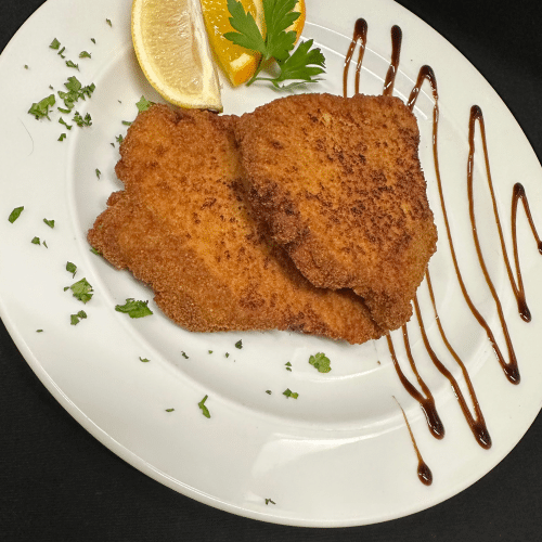Schweineschnitzel mit Kräuterbutter