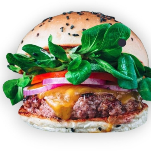 Hamburger mit pommes