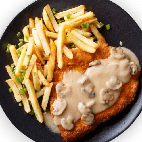 Schnitzel mit Champignonsauce