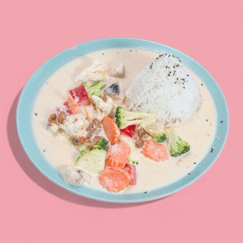 Gemüse mit Erdnuss-Currysauce
