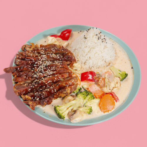Ente mit Erdnuss-Currysauce