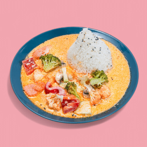Gemüse mit Kokos-Currysauce