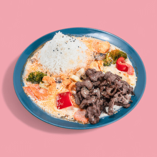 Rindfleisch mit Kokos-Currysauce