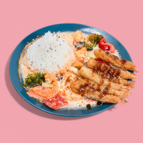 Ebi Tempura mit Kokos-Currysauce