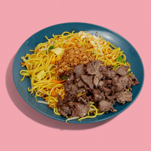 Gebratene Nudeln mit Rindfleisch