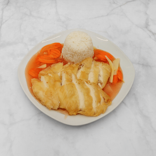 Gebackenes Hühnerbrustfilet Süß-Sauer
