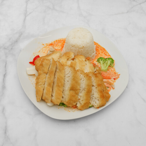 Gebackener Fisch Curry-Kokos (scharf)