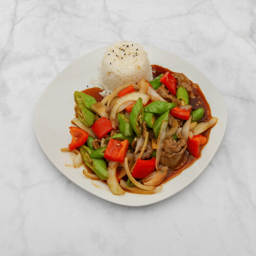 Rindfleisch in Austernsauce (scharf)