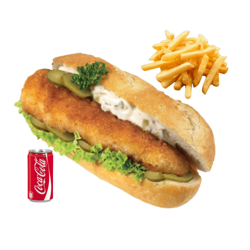 Backfisch-Baguette - Menü