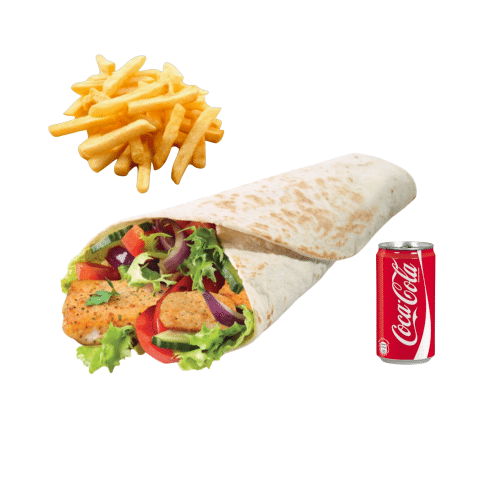 Backfisch Wrap - Menü