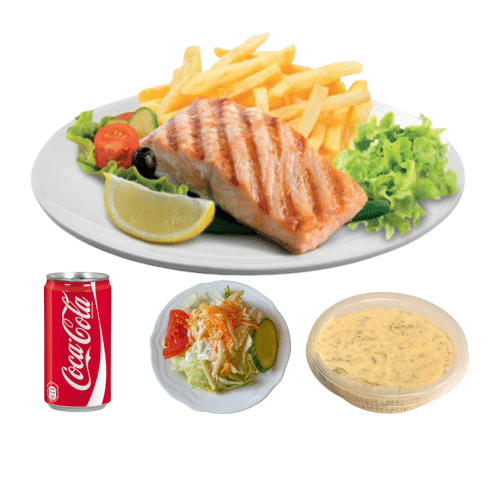Lachsfilet-Teller - Menü