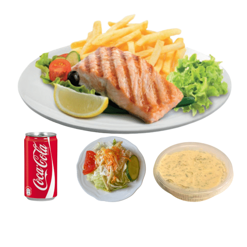 Lachsfilet-Teller - Menü