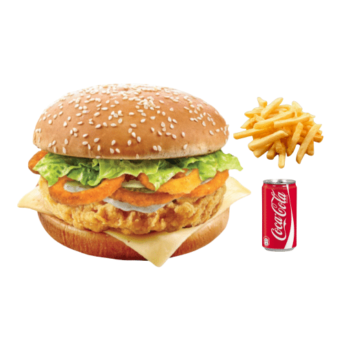 Onion Crispy Chicken Burger - Menü