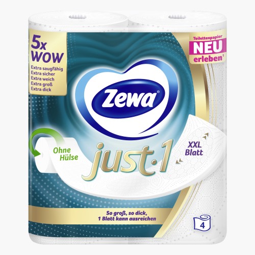 Zewa Toilettenpapier Just 1 4-lagig 4X99 Blatt