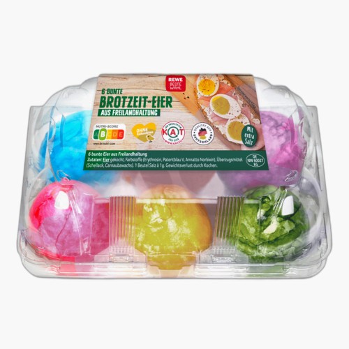 Rewe Beste Wahl Bunte Kl. S Brotzeiteier Freilandhaltung 6 Stück