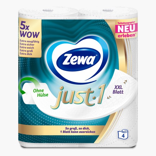 Zewa Toilettenpapier Just 1 4-lagig 4X99 Blatt