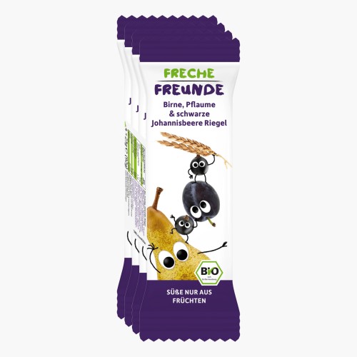 Freche Freunde Bio Riegel Birne, Pflaume & schwarze Johannisbeere 4x23g