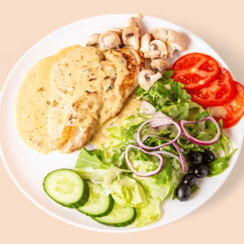 Hähnchenbrustfilet mit Gorgonzola-Sahnesauce
