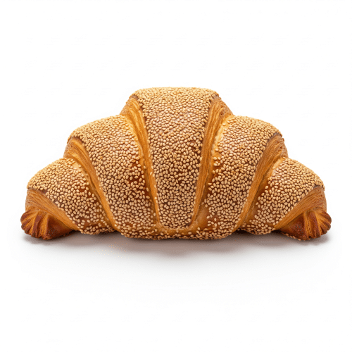 Croissant groß in Sesam komplett getunkt