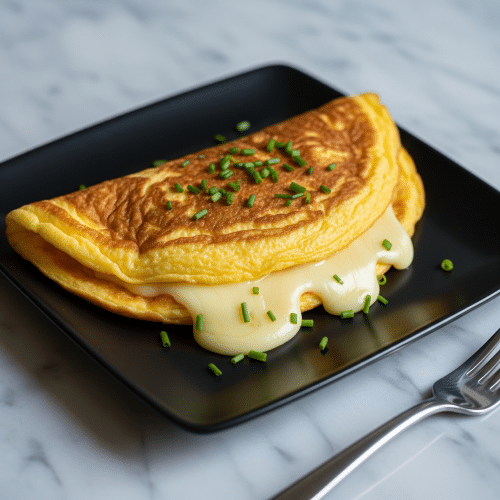Omelett gefüllt mit Gouda