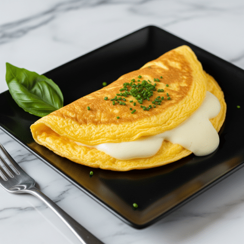 Omelett gefüllt mit Mozzarella