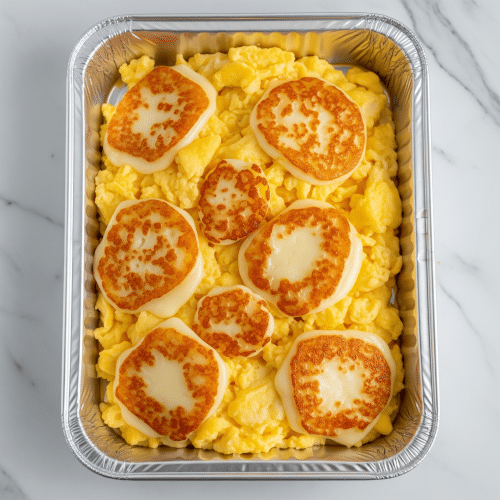 Schale Cheesy Rühreier