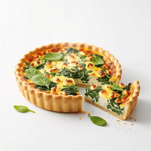 Spinat Feta Quiche - low Carb