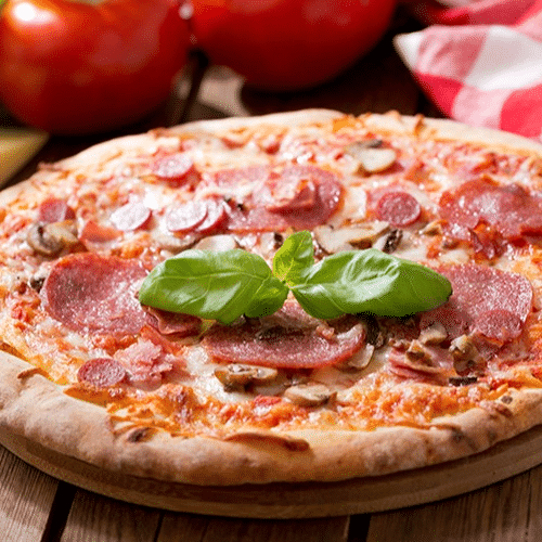 Pizza Salami mit Schinken