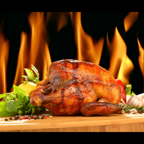 Ganzes Flammen-Hähnchen
