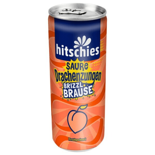 Hitschies Saure Drachenzungen brizzl Brause Pfirsich 0,25l