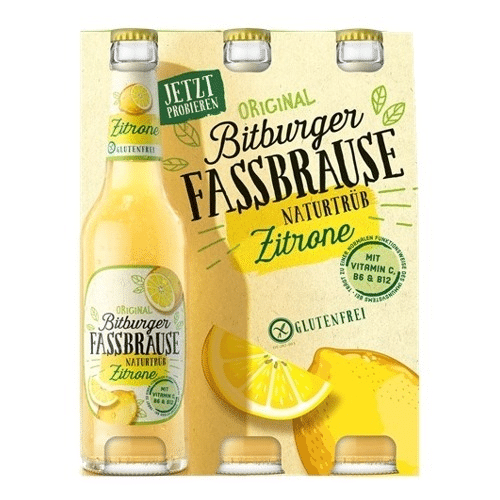 Bitburger fassbrause Zitrone Sixpack, zitronig, süß & eiskalt