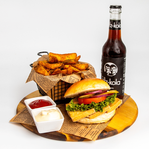 Tofu Burger Menu (vegan)