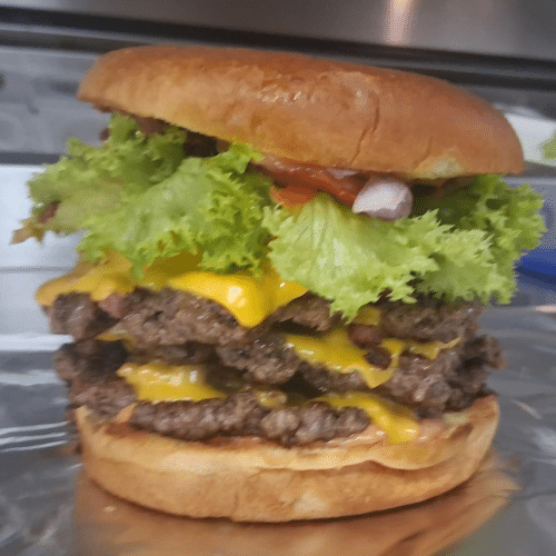 Triple Smash Cheeseburger