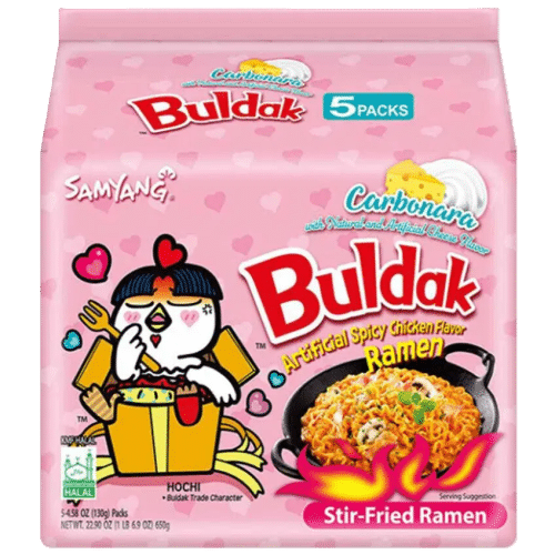 5x Samyang Buldak Carbonara Flavour Hot Chicken 130g