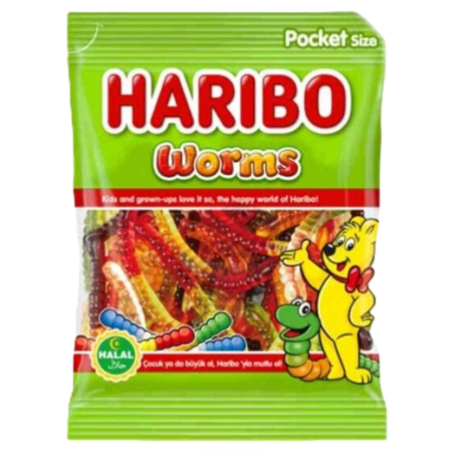 Haribo Worms Halal  100g