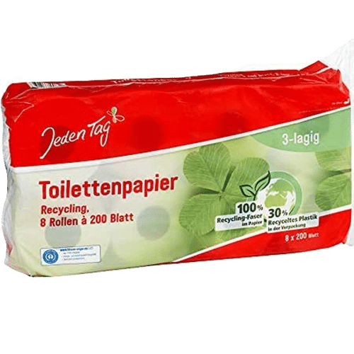 Toilettenpapier Recycling 8x220 Blatt 3lagig Jeden Tag