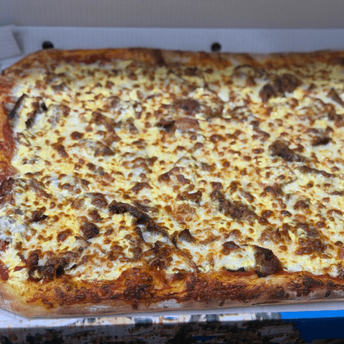 Familienpizza mit Döner Fleisch