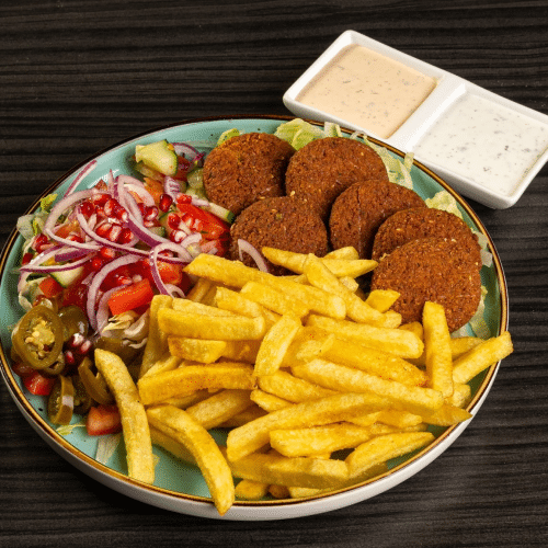 Falafel Teller (6 Stück, vegetarisch)