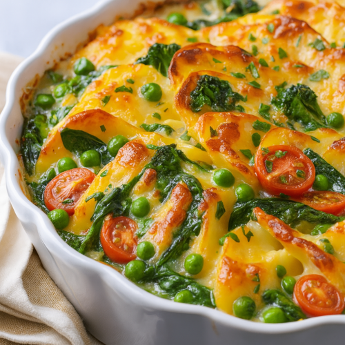 Kartoffelgratin mit Gemüse