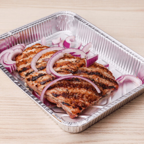 Gegrilltes, gefülltes Schweinefilet