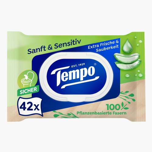 Tempo Feuchtes Toilettenpapier Sanft & Sensitiv 42 Stk.