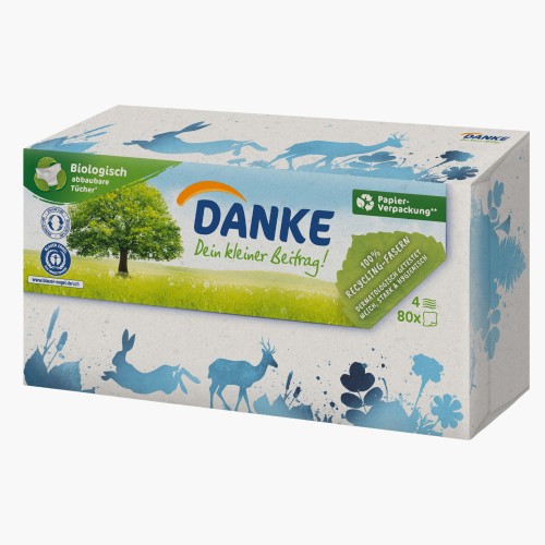 Danke Taschentücher Box 80 Stück