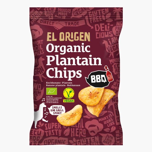 El Origen Bio Kochbananen Chips BBQ 80g