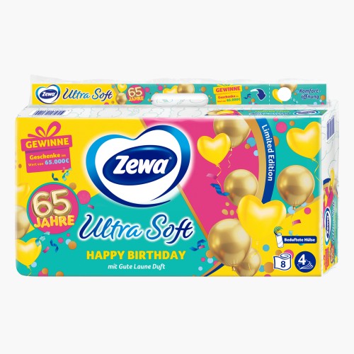 Zewa Toilettenpapier Ultra Soft 4-lagig 8x150 Blatt