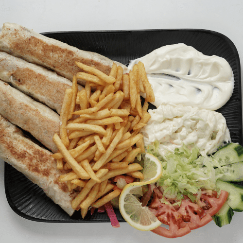 (عربي عرايس) Arabischer Hähnchen Mini Shawärmchen Teller