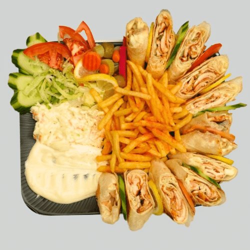 Doppel Arabischer Hähnchen Shawarma Teller